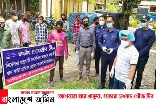 গাইবান্ধা থেকে চলন বিলে ধানকাটা শ্রমিক প্রেরণ শুরু