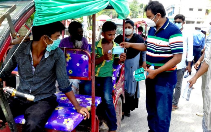 দিনাজপুরে করোনা প্রতিরোধে সচেতনতামূলক প্রচারণা