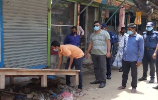 চরভদ্রাসনে ভ্রাম্যমান আদালতে দখলমুক্ত হলো বাজার সড়ক