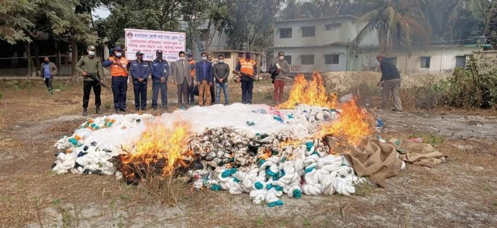 কেরাণীগঞ্জে ৩ কোটি টাকা মূল্যের কারেন্ট জাল ধ্বংস