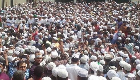 বায়তুল মোকাররমে হেফাজতের বিক্ষোভ