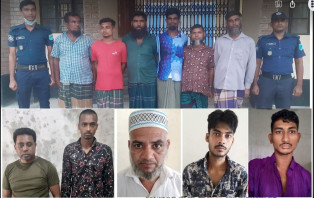 ফরিদপুরে গত ২৪ ঘন্টায় পুলিশের অভিযানে ২৭ জন আটক