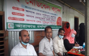 সিরাজগঞ্জ ছোনগাছা নওদা ফুকোচাতে শহিদুল ইসলামের উদ্যেগে  ফ্রি মেডিক্যাল ক্যাম্প