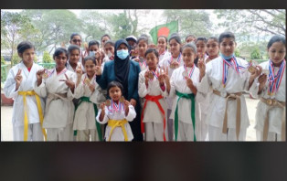 কারাতে প্রতিযোগীতায় ২৫টি পদক পেল সালথার প্রতিযোগীরা