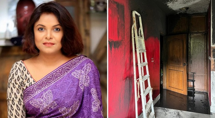 শাওনের বাসায় ভয়াবহ আগুন