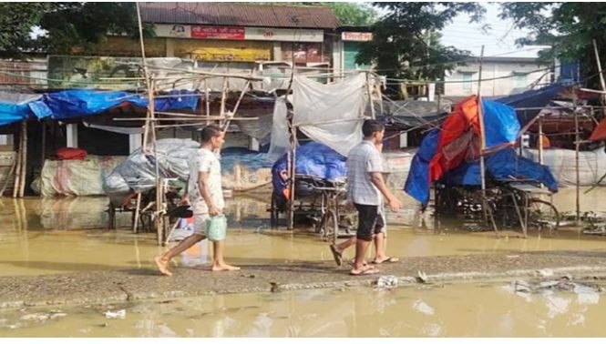 কমতে শুরু করেছে সিলেটে নদীর পানি
