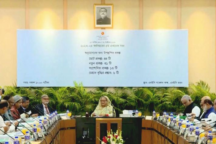 একনেকে সাড়ে ৫২ হাজার কোটি টাকার ৩৭ প্রকল্প অনুমোদন