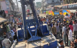 গোবিন্দগঞ্জে পুলিশের রেকার গাড়ির ধাক্কায় রিকশাচালক নিহত