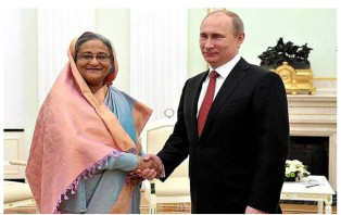 পুতিনকে অভিনন্দন শেখ হাসিনার