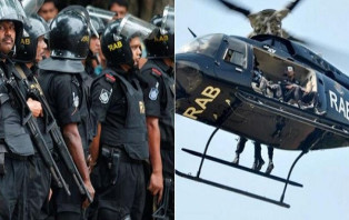 হেলিকপ্টার থেকে গ্যাস-সাউন্ড গ্রেনেড নিক্ষেপ হয়েছে, গুলি করা হয়নি: র‌্যাব