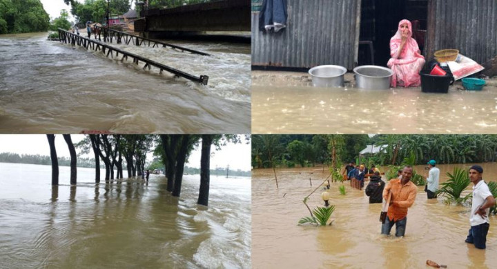ভয়াবহ বন্যায় বিপর্যস্ত দেশের ৯ জেলা