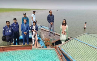 চরভদ্রাসনে ইলিশ আটকের জন্য গড়া আড়াআড়ি বাঁধটি অপসারন করলো প্রশাসন