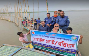 পদ্মায় আরা আরি বাধ উচ্ছেদ "ইলিশ আমাদের জাতীয় মাছ জাটকা ধরলে সর্বনাশ" 