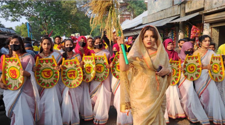 সালথায় বিএনপির বর্ষবরণ শোভাযাত্রা