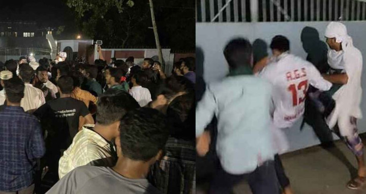 মধ্যরাতে উত্তাল রাবি, ভিসির বাসভবনের ফটক ভাঙার চেষ্টা