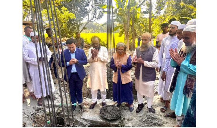 হেলেঞ্চাহাটি কঠুটাকান্দী মাদরাসা মসজিদ নির্মাণকাজের শুভ উদ্বোধন