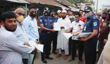 করোনা সচেতনতায় কাজ করছে সালথা উপজেলা প্রশাসন ও থানা পুলিশ