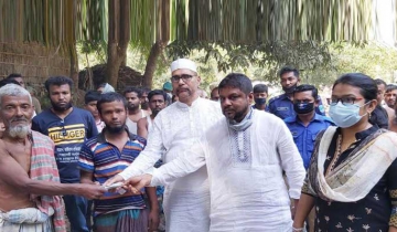 চরভদ্রাসনে অগ্নিকাণ্ডে ঘর পুড়ে ছাই, আহত ২