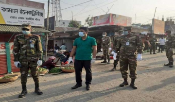 সালথায় জনসমাগম রুখতে প্রশাসনের টহল জোরদার